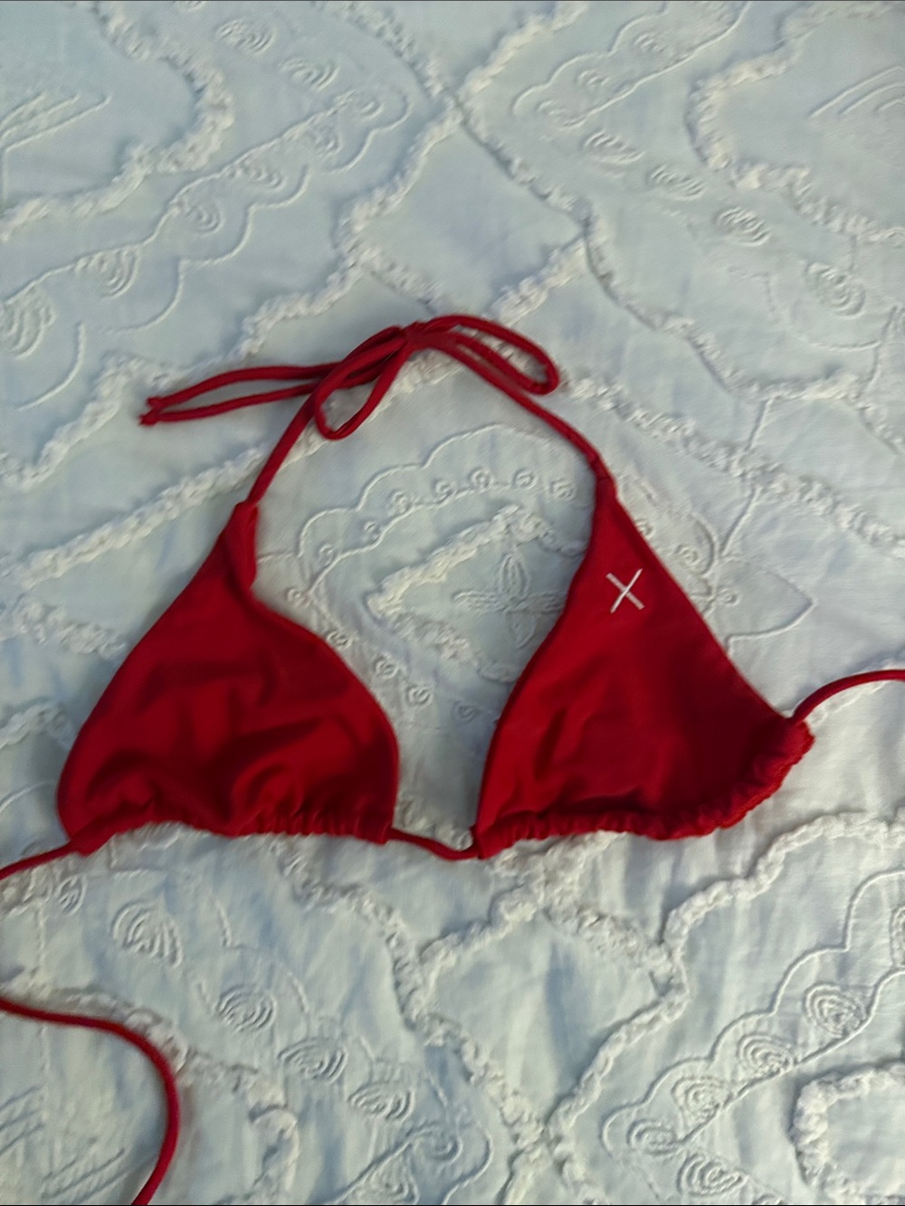 Boutine LA Red Triangle String Bikini Top - Picture 4 of 6